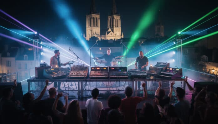 delaurentis rend hommage aux légendes pionnières de l'électro à bourges, avec un vibrant hommage célébrant l'innovation et la créativité musicale.