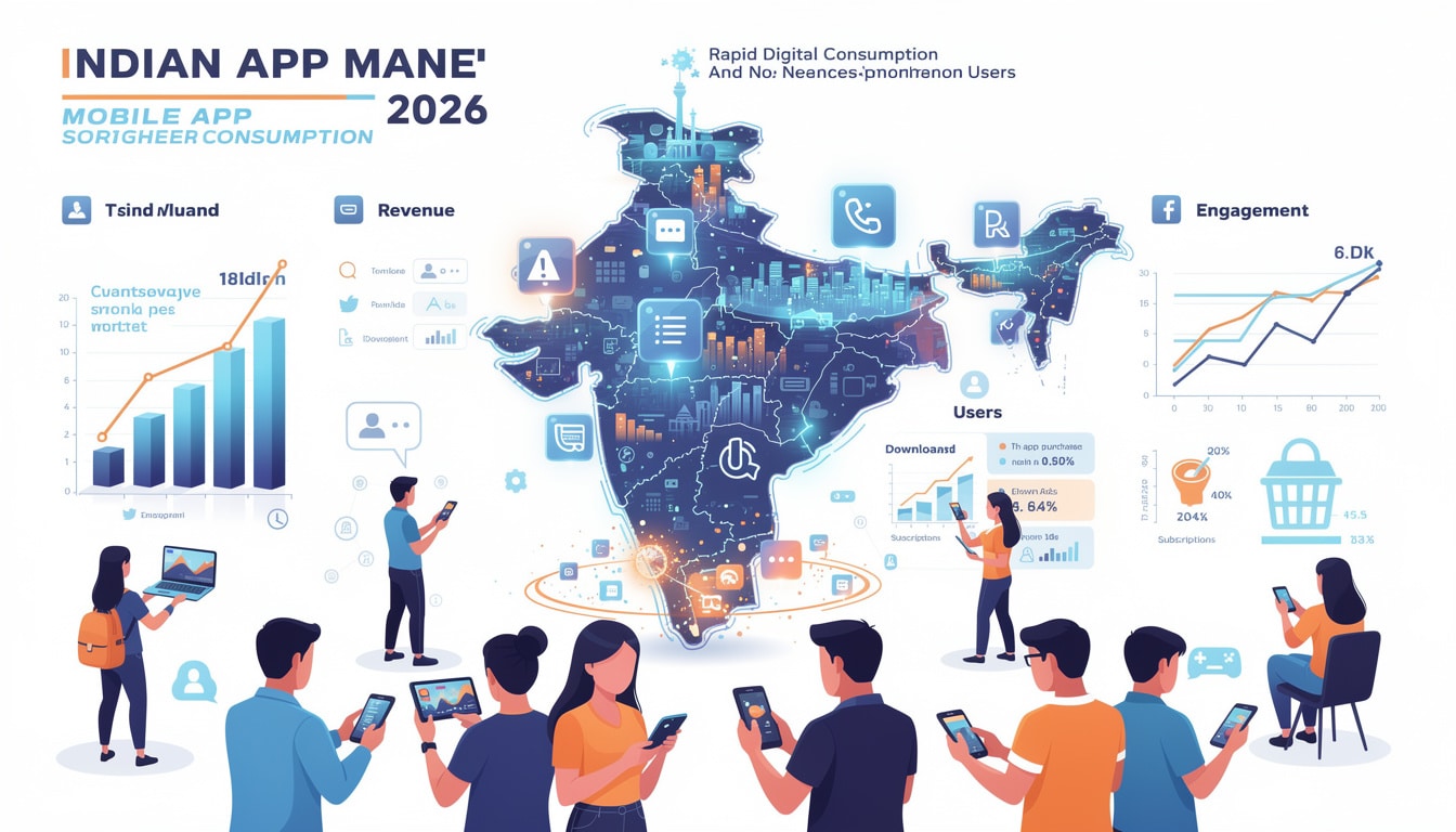 le marché indien des applications connaît une croissance explosive, dominée par les plateformes mondiales qui captent la majorité des revenus générés.