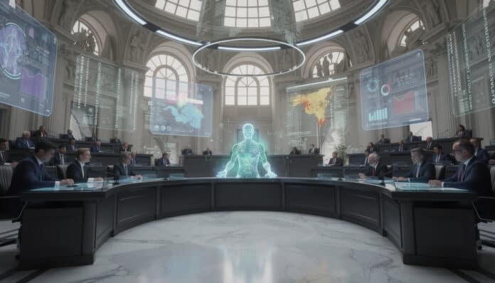 découvrez comment "un œil sur demain" explore le rôle d'un député virtuel propulsé par l'intelligence artificielle, révolutionnant la politique et transformant le parlement de demain.