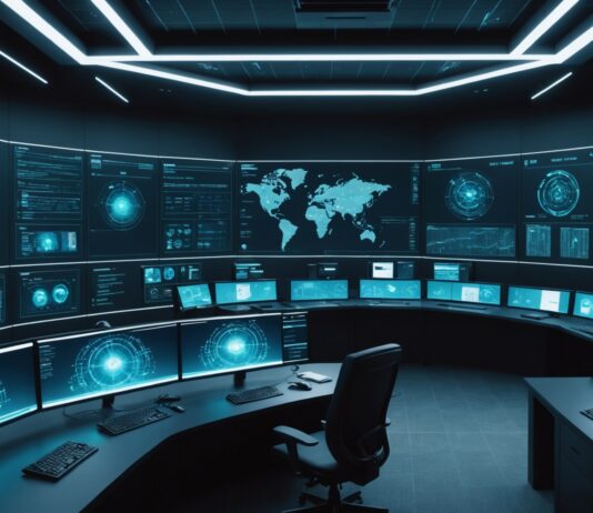 Agents IA en entreprise : déploiement massif, confiance en berne Salle de supervision d'agents IA autonomes en entreprise, tableaux de bord et reseau de donnees