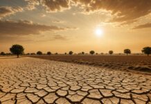 Le mois de juillet le plus chaud jamais mesuré en France : ce que disent les chiffres Paysage français craquelé par la sécheresse sous une chaleur extrême