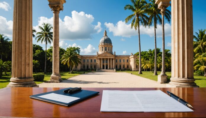Documents institutionnels symbolisant l'accord-cadre entre l'Etat et la Martinique