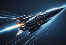 SpaceX boucle le rachat de Cursor pour 60 milliards de dollars en 2026 Illustration futuriste d'une intelligence artificielle de codage fusionnant avec une fusée