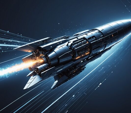 SpaceX boucle le rachat de Cursor pour 60 milliards de dollars en 2026 Illustration futuriste d'une intelligence artificielle de codage fusionnant avec une fusée