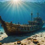 Épave byzantine sous-marine avec trésor d'or au large de la Croatie