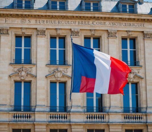 Nouveaux préfets 2026 : sept départements changent de représentant de l’État Façade d'une préfecture française avec drapeaux français et européen