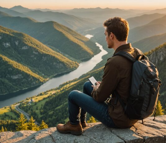 Micro-retraite : pourquoi de plus en plus d’actifs font une pause carrière prolongée Personne profitant d'une micro-retraite, pause carrière prolongée en pleine nature
