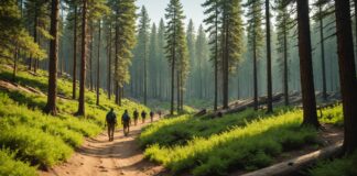 Forêt de Fontainebleau : la réouverture après l’incendie de l’été 2026 Sentier de randonnée dans la forêt de Fontainebleau après l'incendie et la réouverture de 2026