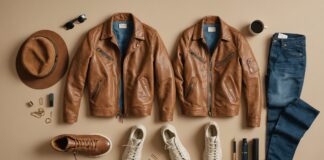 Rentrée : ces tendances mode qui vont s’imposer cet automne-hiver Veste aviateur en cuir, jean barrel et sneakers à détails métallisés, tendances mode de la rentrée