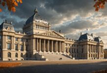 Projet de budget de l’État : un calendrier parlementaire sous tension Façade de l'Assemblée nationale à Paris sous un ciel d'automne
