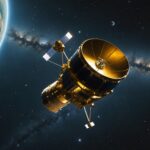 Illustration du télescope spatial Roman de la NASA flottant dans l'espace avant son lancement