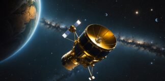 Le télescope spatial Roman s’apprête à traquer 100 000 exoplanètes Illustration du télescope spatial Roman de la NASA flottant dans l'espace avant son lancement