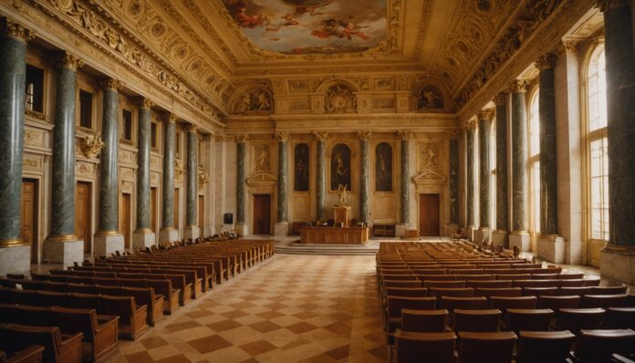 Hémicycle du Sénat français avant les élections sénatoriales