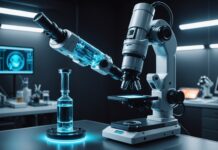Agents IA : le nouveau standard d’Anthropic promet de connecter les machines physiques en quelques heures Illustration d'un agent IA pilotant un bras robotique et des instruments de laboratoire connectés