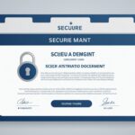 Illustration d'un document administratif sécurisé avec sceau numérique