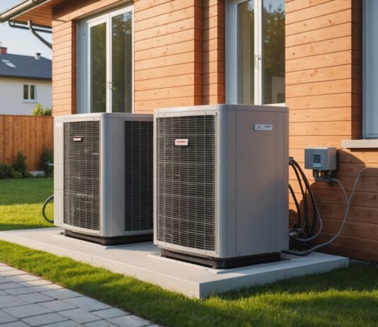 MaPrimeRénov’ par geste : ce qui change pour le chauffage et l’eau chaude Technicien vérifiant une pompe à chaleur lors d'une rénovation énergétique de maison