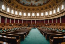 Pas de rentrée parlementaire en septembre : ce que dit vraiment la Constitution Hémicycle vide de l'Assemblée nationale française, session parlementaire