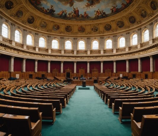 Pas de rentrée parlementaire en septembre : ce que dit vraiment la Constitution Hémicycle vide de l'Assemblée nationale française, session parlementaire
