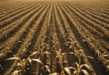 Vagues de chaleur : combien coûtent les canicules à l’économie française ? Champ agricole français craquelé par la sécheresse sous une chaleur intense