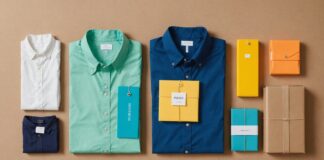 Mode ultra fast-fashion : le malus anti-Shein entre en vigueur en 2026 Pile de vêtements bon marché pliés à côté d'un colis d'expédition