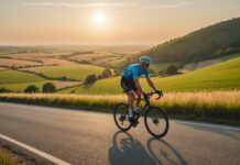Vélo endurance : bien choisir sa monture et préparer ses sorties longues Cycliste roulant sur un vélo endurance sur une route de campagne au lever du jour