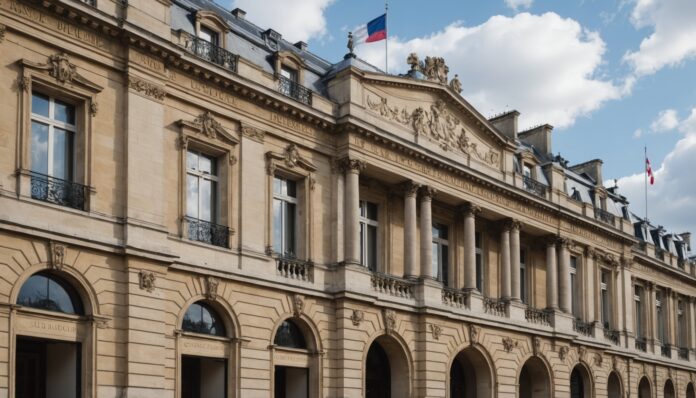 Façade du Palais du Luxembourg, siège du Sénat, symbole des institutions françaises
