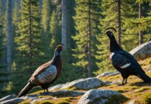 Grand tétras et lagopède alpin : ces deux oiseaux des montagnes désormais protégés par la loi Grand tétras et lagopède alpin dans un paysage de montagne française