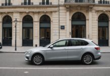 Location voiture Paris : le guide pratique pour bien choisir Voiture de location garée dans une rue parisienne