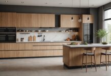 Cuisine équipée : les critères essentiels avant de se lancer Cuisine équipée moderne avec plan de travail et rangements sur mesure