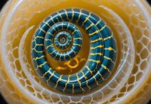 Serpents : pourquoi leurs embryons s’enroulent presque tous dans le même sens Illustration scientifique d'un embryon de serpent enroulé en spirale dans son œuf