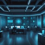 Illustration d'un bouclier numérique protégeant un réseau d'agents IA en entreprise