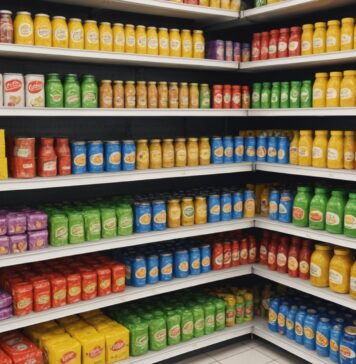 Nutri-Score obligatoire sur les produits préemballés : ce qui change dans les rayons Illustration d'un rayon de supermarché français avec des produits alimentaires préemballés