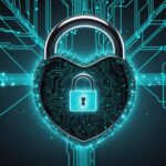 Illustration générée par IA représentant un réseau de neurones avec un cadenas symbolisant la protection des données face aux agents IA